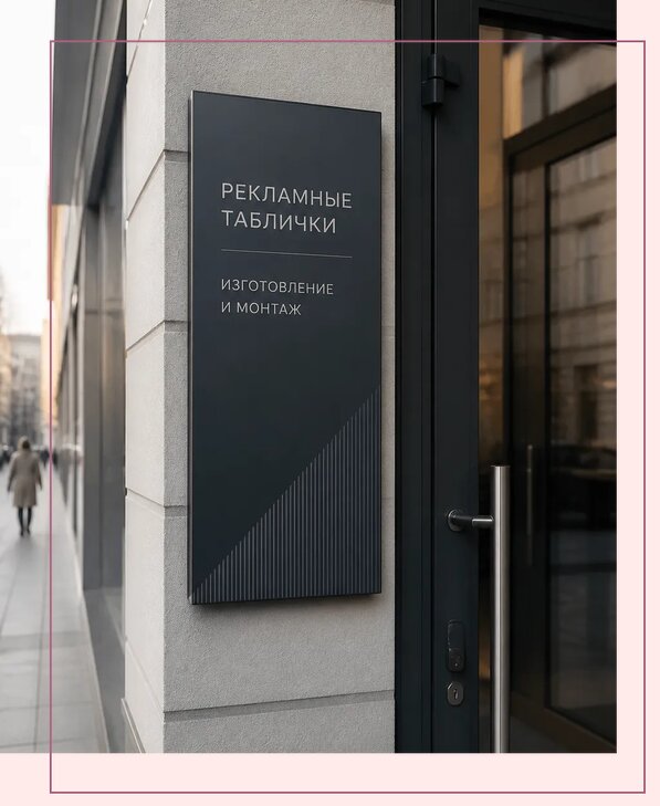 Рекламные таблички в Тобольске по цене от 4575 р. | Аванза-Тбл